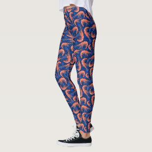 Leggings crevettes crevettes crevettes Bulles de la mer de 