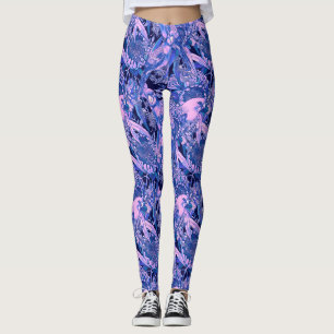 Leggings Crimson Rosella Tropical Blue