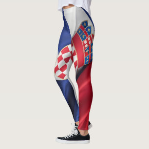Leggings Croate drapeau texture soie