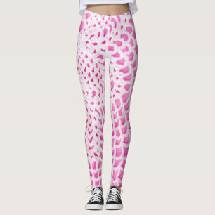 Leggings Crochet blanc sur rose