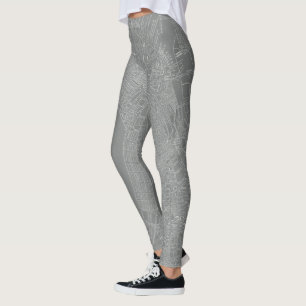 Leggings Croquis de carte de ville de Boston