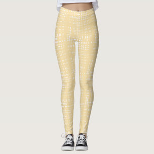 Leggings Crosshatch en or jaune doux