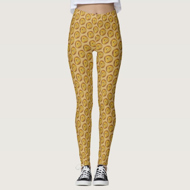 Leggings Crunch de noix de beurre Petit-déjeuner doré beign (Devant)