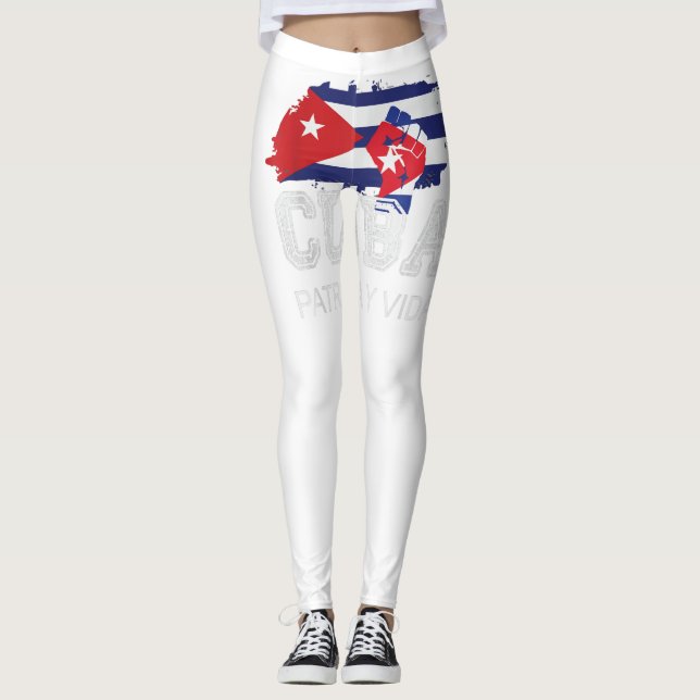 Leggings Cuba Libertad y Vida Drapeau de la manifestation c (Devant)