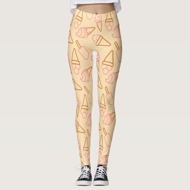 Leggings Cuisine estivale avec contours de glace (Devant)