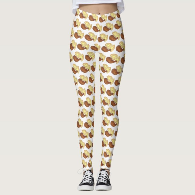 Leggings Cuisine soule classique Poulet frit et gaufres Din (Devant)