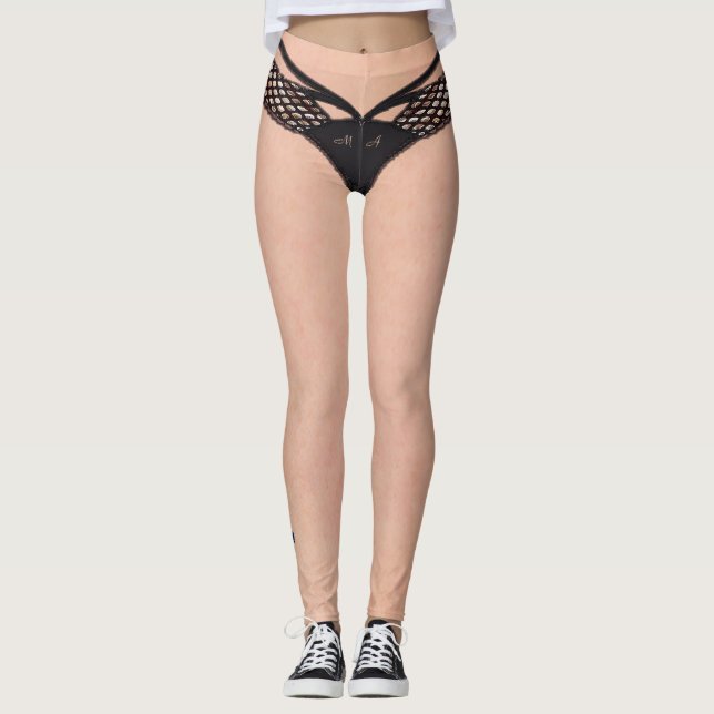 Leggings Culottes drôles fraîches de G-Ficelle de lanière (Devant)