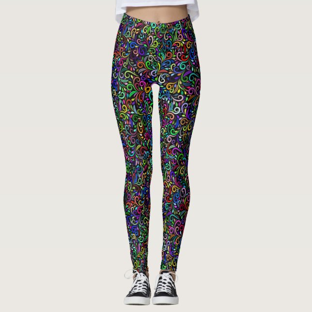 Leggings Curly Q multicolore (Devant)