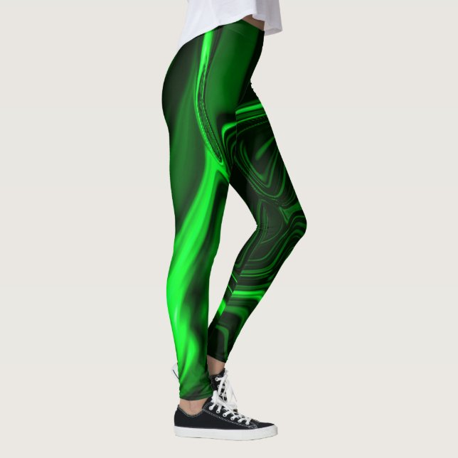 Leggings Curvas les contourne de imagem verde escura. (Droite)