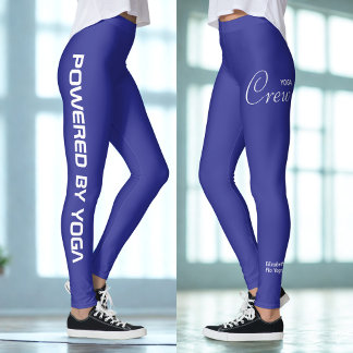 Leggings Custom Print Yoga Crew Deep Blue
