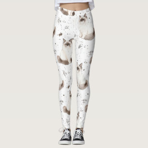 Leggings Cute Amoureux de les chats Cadeau Aquarelle Ragdol