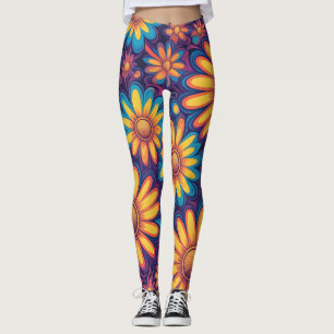 Leggings Cute Daisy Flower Botanique motif école girly