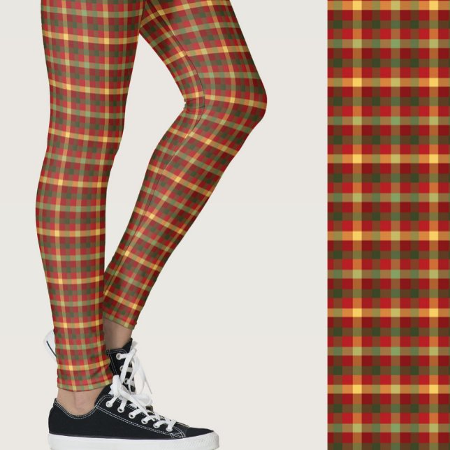 Leggings Cute fall colors plaid seasonal patterned (Créateur téléchargé)