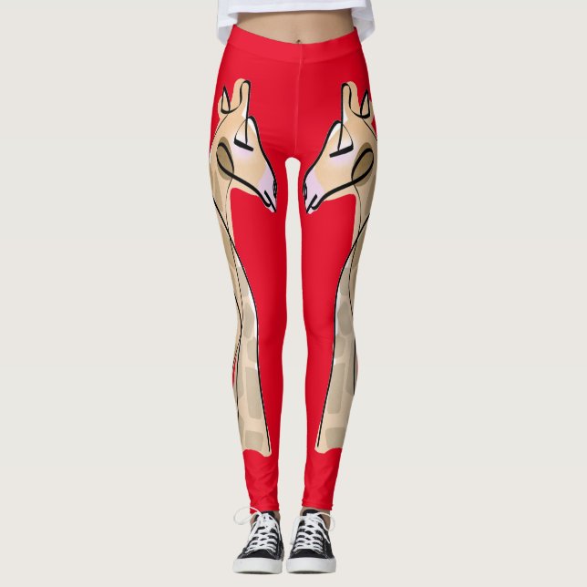 Leggings Cute Giraffe Couple Thunder_Cove (Devant)