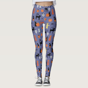 Leggings Cute Halloween Chat Éffrayant