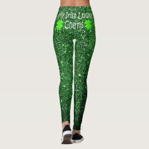 Leggings Cute Kiss My Lucky Charms parties scintillant vert