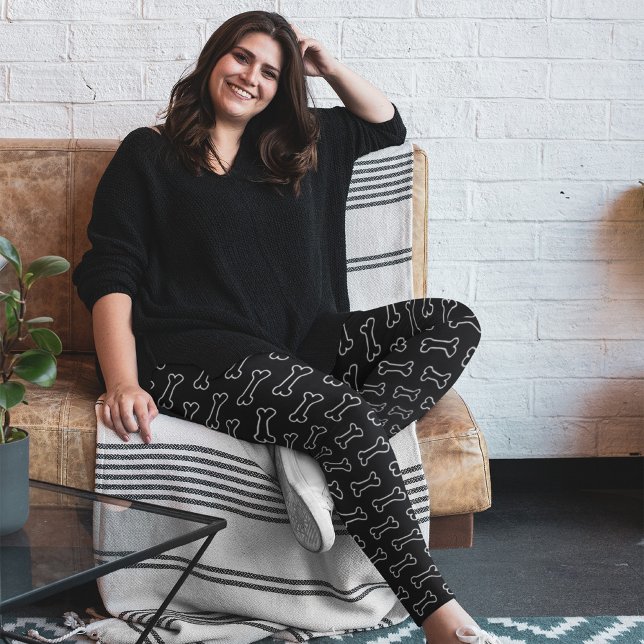 Leggings Cute moderne pattes d'os de chien (Créateur téléchargé)