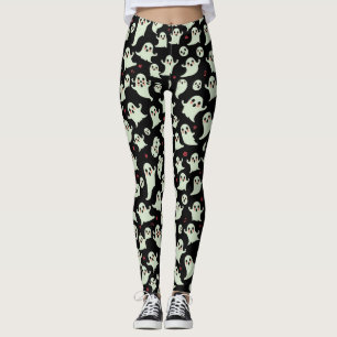 Leggings Cute Motif fantôme Halloween Éffrayant Kawaii Desi