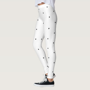 Leggings Cute noir blanc pois motif élégant