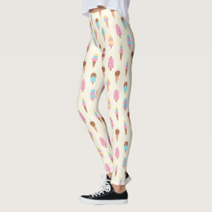 Leggings Cute Pastel Motif de crème glacée