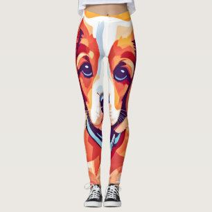 Leggings Cute Puppy Pop Art