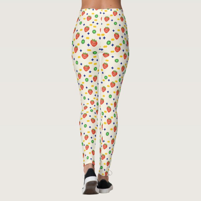 Leggings Cute Strawberry Pattern (Dos)