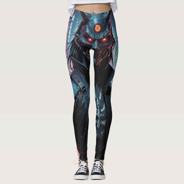 Leggings Cyberpunk Demon Samurai (Devant)