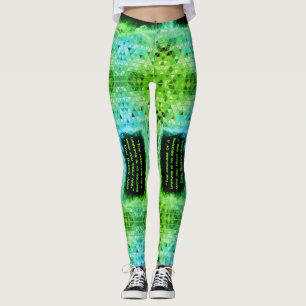 Leggings Cyberpunk Triangles verts