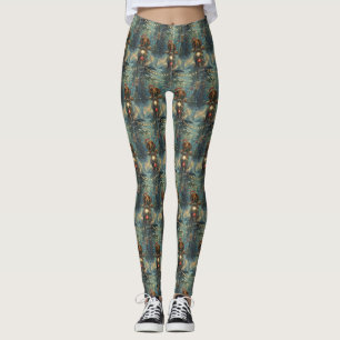 Leggings Dachshund Chien équitation moto Noël