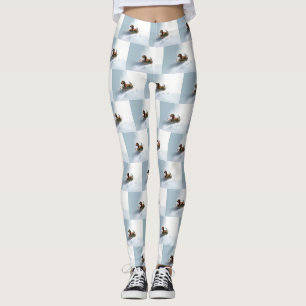 Leggings Dachshund hiver neige de Noël