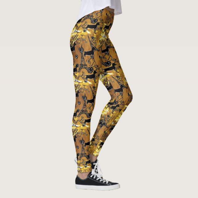 Leggings Dachshund Or (Droite)