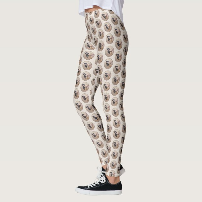 Leggings Dachshund (Smooth) Peinture - Art Chien original (Gauche)