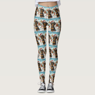 Leggings Dachshund Winter Wonderland Christmas Joy