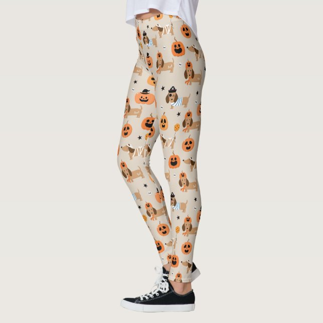 Leggings Dachshunds en Halloween Costumes Motif (Gauche)