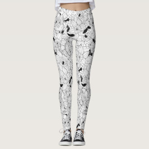 Leggings Daffodiques motif floral printanier