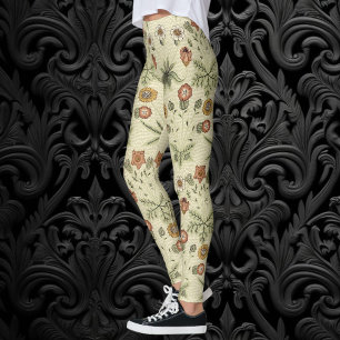 Leggings Daisy par William Morris, fleurs victoriennes vint