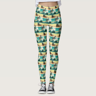 Leggings Dalmation Plage Surf Peinture