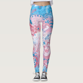 Leggings Damas de serpent transgenre - Couleur de drapeau d