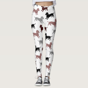 Leggings Damask Dachshunds
