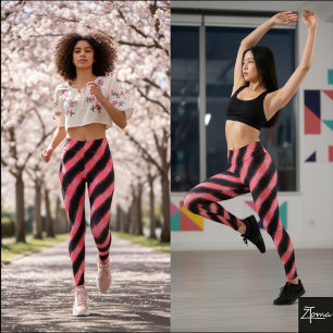 Leggings Damier diagonal cyber glitch rose noir