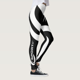 Leggings Damonti Sport Nouvelle Onde Jambes Noires