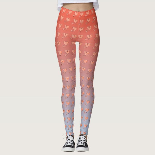 Leggings d'amour du coeur (Devant)
