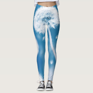 Leggings Dandelions Graines : Bannière Florale d'été