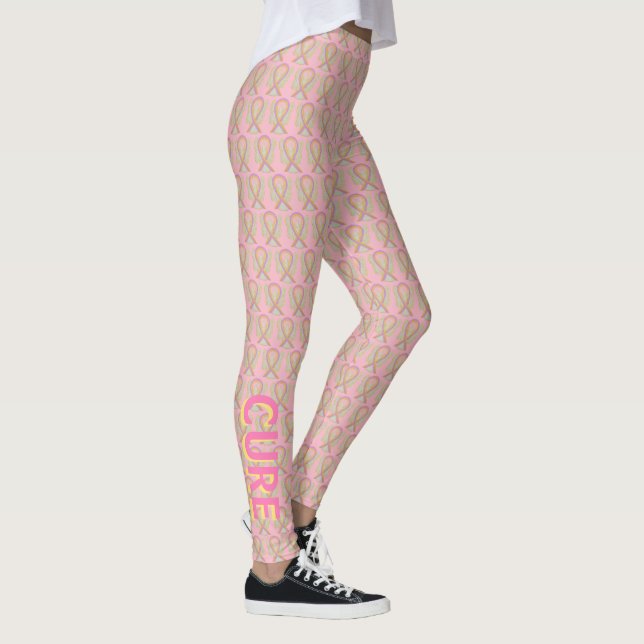 Leggings d'Angel de ruban pour la sensibilisation  (Droite)