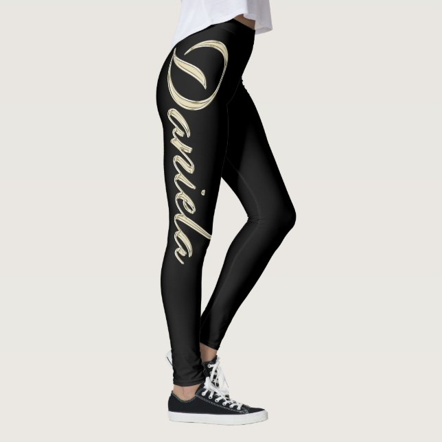 Leggings Daniela white gold Handwriting (Droite)