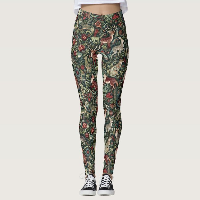 Leggings d'animaux forestiers (Devant)