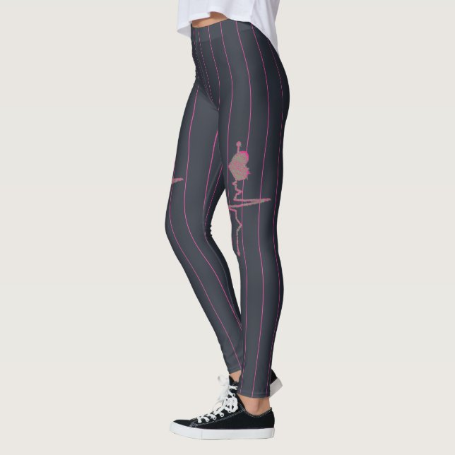 Leggings Dans une jambe de coeur (Gauche)
