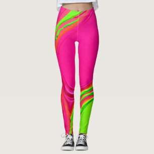 Leggings Danse de peinture liquide Neon