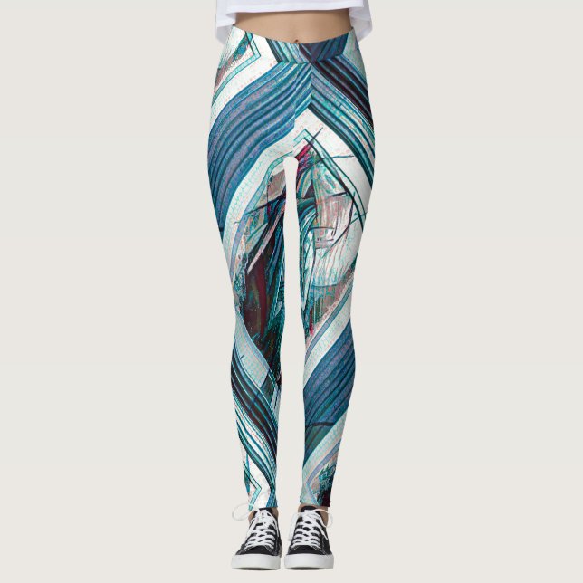 Leggings Danseur de ventre Art Déco Cubiste (Devant)