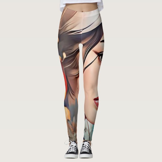 Leggings d'art Abstrait (Devant)